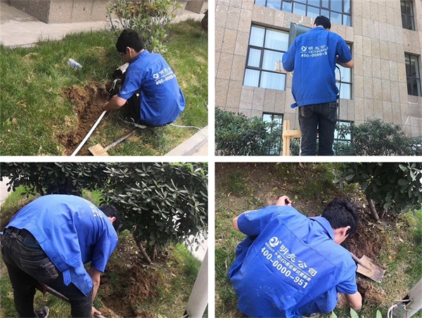 開封市龍亭區(qū)街道亮化工程施工現(xiàn)場